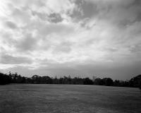 Field opposite Urban Camp, site of 'cut and fill' tunnel. Silver gelatin photograph